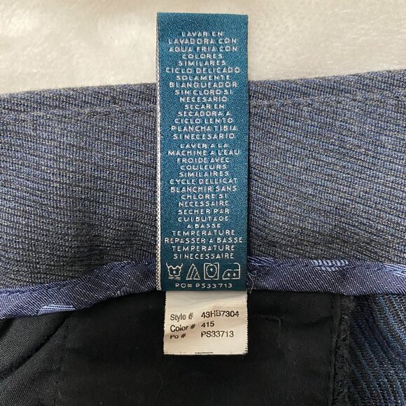 Perry Ellis Men's Charcoal Dress Pants 34x32 Flat Front Style 43HB7304 - Picture 7 of 8